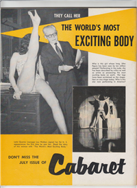 CABARET   Vol. I #2    (Entertainment Pub., June, 1955) Sheree North