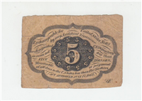 (Fr-1230)  1862 5 Cents Postage Currency Note (Plain Edges)
