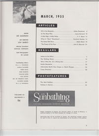 MODERN SUNBATHING AND HYGIENE  Vol. 25 #3    (, March, 1955) 