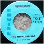 THE THUNDERBIRDS     Simmering    (Ermine  54,  1962)   45 RPM Record