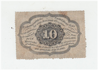 (Fr-1241)  1862 10 Cents Postage Currency Note (Perforated Edges)