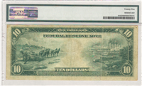 (Fr-910)  1914 $10 Federal Reserve Note (New York, Blue Seal, Burke/Huston)