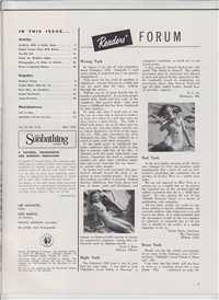 MODERN SUNBATHING AND HYGIENE  Vol. 25 #5    (, May, 1955) 