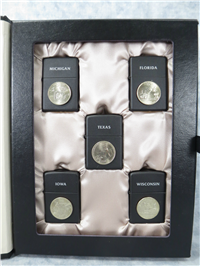 STATE QUARTERS VOL. 6 Set of Five Matte Black Lighters (Zippo, 2004)