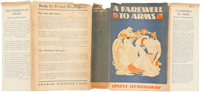 A FAREWELL TO ARMS  Ernest Hemingway  (1929) First Edition, First Issue in Dust Jacket
