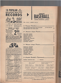 COMPLETE BASEBALL Vol. VI No. 1   (Classic Syndicate, Inc., Winter, 1953-54) 