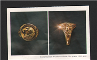 1977 FRANKLIN MINT The Golden Eagle Ring by Gilroy Roberts (14KT)