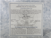 2000-P Library of Congress Proof Silver Dollar
