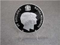 JAMAICA 1981 Royal Wedding $25 Silver Proof Coin 1981
