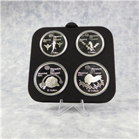 CANADA 1976 Montreal Olympics XXI 4 Coin Silver Proof Set Series IV Track