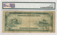 (Fr-971A)  1914 $20 Federal Reserve Note (New York, Blue Seal, White/Mellon)