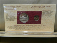 1993 Thomas Jefferson Coinage and Currency Set