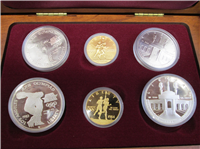 1984-psw Olympic Gold Silver 6 Coin Set