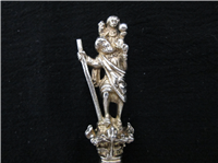  Sterling 5-1/8" St. Christopher Spoon   (Antique St Christopher, #1907) 