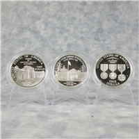 1994 Veterans 3 Coin Silver Dollar Proof Set