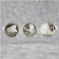 1994 Veterans 3 Coin Silver Dollar Proof Set