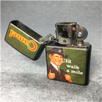 1997 Joe Camel I'd Walk a Mile Matte Black Zippo Lighter 218