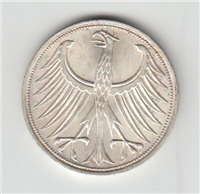 GERMANY 1964 5 Deutsche Mark Coin 