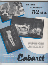 CABARET   Vol. I #5    (Entertainment Pub., September, 1955) Abbe Lane
