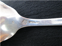 Leaves, Birds, Scrolls Sterling 8 5/8" Berry Spoon   (JB & SM Knowles) 