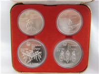 Montreal Olympics XXI Olympiad 4-Coin Uncirculated Set Silver Series III (Royal Candian Mint, 1976)