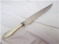 Flowers & X's on edge Sterling 13 1/2" Meat Carving Knife   (Web Sterling, #9) 