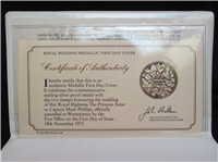 Royal Wedding 39mm Sterling Medallic First Day Cover 1973 (Princess Anne)