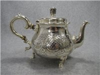 Floral Cross Hatching Sterling 5" X 7 1/4" Tea Pot   (Tiffany & Co, #4531) 