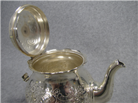 Floral Cross Hatching Sterling 5" X 7 1/4" Tea Pot   (Tiffany & Co, #4531) 
