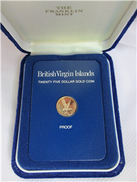 BRITISH VIRGIN ISLANDS $25 Gold Coin (Franklin Mint, 1980)