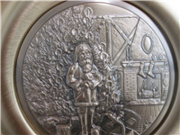 The Continental Mint, Inc. 1976 Christmas Plate, 8 inches, Norman Rockwell  (Gold-Plated Pewter)