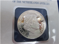 NETHERLANDS ANTILLES 1976 200 Guilder Gold Proof + 25 Guilder Silver Proof Set