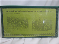 St. Patrick's Day Irish Silver Medal and First Day Cover (Franklin Mint, 1978)