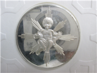 Postmasters of America Special Christmas Issue Silver Medal and FDC  (Franklin Mint, 1972)