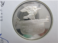Postmasters of America Special Christmas Issue Silver Medal and FDC  (Franklin Mint, 1972)