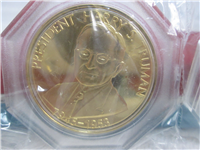 HARRY S. TRUMAN & LYNDON B. JOHNSON Silver w/ 24K Gold Electroplate Proof Set (INA, 1972-73)