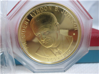 HARRY S. TRUMAN & LYNDON B. JOHNSON Silver w/ 24K Gold Electroplate Proof Set (INA, 1972-73)