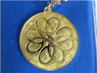 1976 Franklin Mint 18KT Gold Love Token Pendant 