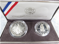 1989-S Congress 2 Coin Silver Proof Set