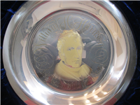 White House Historical William H. Harrison Presidential Sterling Silver Plate  (Franklin Mint, 1974)