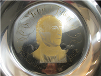 1974 Franklin Mint White House Historical John Tyler Presidential Sterling Silver Plate 