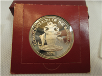 BAHAMAS ISLANDS 1975  $2 Two-Dollar "Flamingo"  Silver Proof Coin 