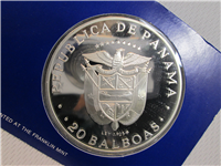 PANAMA 1976 2 Two Coin Silver Proof Set