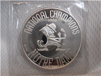 1988 Notre Dame Fighting Irish National Championship Pure Silver Medal