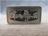 1000 Grain Christmas 'The Skaters' Ingot   (Franklin Mint, 1970)