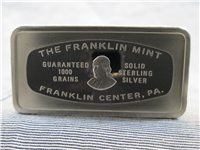 1976 Franklin Mint 1000 Grain Christmas Landscape Christmas Sterling Silver Ingot 