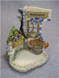 BARVARIAN BIER GARTEN Hummelscape 1016D 1999 + Pretzel Boy Figurine 2093 TMK