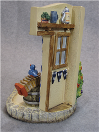 BARVARIAN BIER GARTEN Hummelscape 1016D 1999 + Pretzel Boy Figurine 2093 TMK