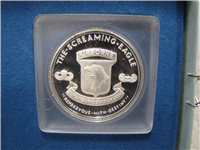 101st Airborne Army Silver & Bronze Screaming Eagle Medals Set (Medallic Art Co., 1969)