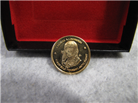 50th Anniversary Lindbergh First Solo Transatlantic Flight 14 KT Gold Medal (Danbury Mint, 1977)